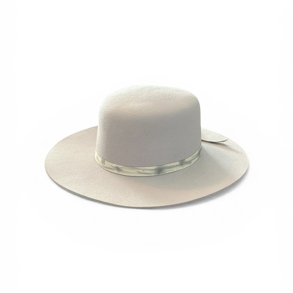 Anthropologie rare Wyeth wool pale lilac boater hat main image 5